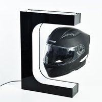 Présentoir de casque à lévitation magnétique en acrylique, rotatif et flottant, avec éclairage LED