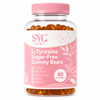 Gummies de L-Tyrosine sans sucre en gros, 1000 mg, à base de plantes, pour la santé cognitive et le bien-être quotidien