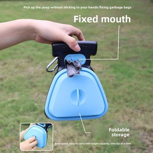 Fournitures durables et écologiques en plastique pour animaux de compagnie Sac à crottes spécial à clip pliable pour l'extérieur du fabricant pour la marche des chiens - Product Image 3