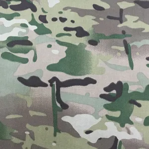 Water Resistant 1000d Multicam Camouflage Nylon Cordura Custom Printed Fabric With Pu Coated