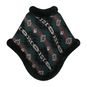 Chal de Moda para Mujer con Ribete de Piel Sintética, Capa Cálida de Invierno, Elegante Capa Jacquard para Deportes de Nieve y Vacaciones Navideñas - Product Image 6