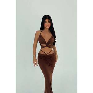 Ensemble de costume marron Bianqa pour femmes - Product Image 2