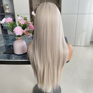 Cheap Long Straight <b>Synthetic</b> <b>Wigs</b> for Blonde 22inch 13x4 Transparent Front High Quality Heat Resistant Natural Hairline - Product Image 4
