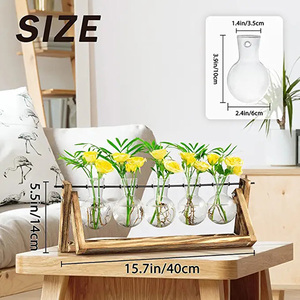 New Arrival Desktop Propagation Stations Planter Glass Vase for Tabletop Hydroponics Plants Dining Table Centerpiece <b>Decoration</b> - Product Image 2