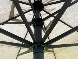 YEEZE Parasol extérieur commercial de grande taille entièrement en aluminium pour jardin, restaurant, piscine, parasols