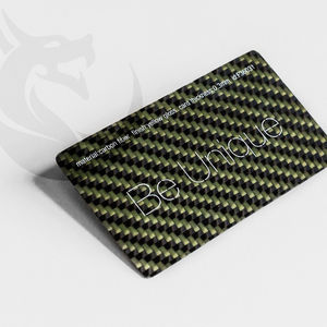 Tarjeta de Visita de Fibra de Carbono Personalizada con Impresión Serigrafiada, Acabado Mate, Estándar CR80, Mejor Relación Calidad-Precio - Product Image 3