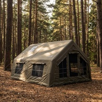 Tente de camping extérieure surdimensionnée 17,28 pieds, quatre saisons, à montage automatique, gonflable, 3,6x4,8m, sans configuration requise, tente de voyage