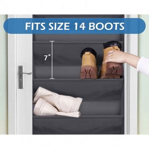 Heavy Duty Organizador De Sapateira Suspensa Deep Pockets Over the Door Hanging Shoe Rack Organizer with <b>Hooks</b> - Product Image 4