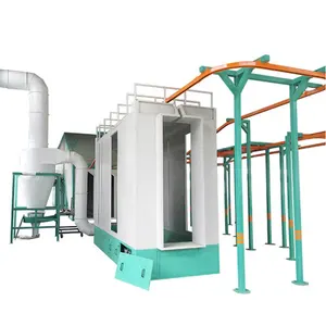 Electrostatic powder coating booth and furnace paint line large capacity powder coating equipment line