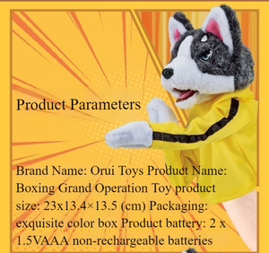 Article populaire : Jouet en peluche Husky de dessin animé, style Kung Fu, écologique, imperméable, interactif, marionnette à main, couineur, excellent pour l'hiver, pour animaux de compagnie - Product Image 5