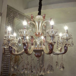 Candelabro Cristal Sala de estar Lámparas Entrada Europea Atmósfera Lámpara principal Francés Retro Dormitorio Comedor - Product Image 5