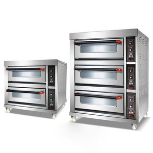 Horno de Gas de Triple Cubierta de Alta Resistencia con 6 Bandejas y 3 Ventanas de Visualización de Alta Temperatura, de Acero Inoxidable, Venta al por Mayor para Panaderías y Restaurantes - Product Image 1