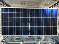 Panel Surya Genteng Atap 590W Renjiang Monocrystalline Half Cell 182mm Efisiensi 23% Hitam TUV 18V 2279x1134x30mm
