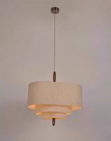 Lustre de plafond pour cuisine de restaurant de style japonais Wabi Sabi, LED E27, tissu vintage, fer, haute luminosité, garantie de 3 ans