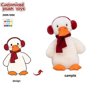 Peluche de Pato de Invierno Personalizado - Muñeco de Pato de Peluche Personalizable OEM/ODM, Peluche Temático de Invierno para Regalos Navideños y Marca Propia - Product Image 1