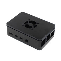 Boîtier de protection noir en ABS avec ventilateur pour Raspberry Pi 4B