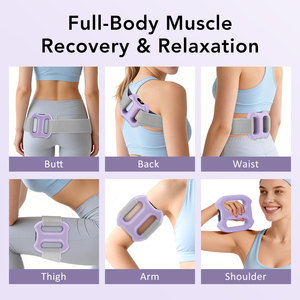 Pistola de Masaje Vibratoria Portátil y Económica para Relajación Muscular, Inalámbrica, Manos Libres, Masajeador Corporal Completo con Anillo de Fascia y Cinturón - Product Image 6
