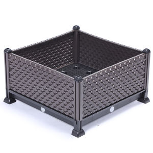 <span class=keywords><strong>Jardinière</strong></span> décorative à 3 niveaux en résine, grande <span class=keywords><strong>jardinière</strong></span> en béton <span class=keywords><strong>rectangulaire</strong></span> moderne noire, bac à jardin <span class=keywords><strong>sur</strong></span>élevé avec auto-arrosage - Product Image 2