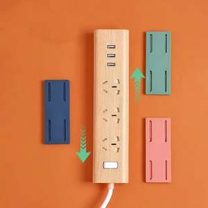 Plug <b>Hook</b> Seamless Punch Free Plug Sticker Holder <b>Wall</b> Fixer Power Strip Holders Storage Sockets <b>Wall</b> Shelf Stand Holder - Product Image 2
