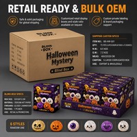 Boîte Mystère d'Halloween : Jouet Squishy Anti-Stress Doux, Formes Horribles Assorties, Cadeau de Fête