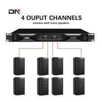 Amplificateur de puissance 4 canaux DN4080 1U Amplificateur de puissance professionnel de classe D Amplificateur de puissance 4x