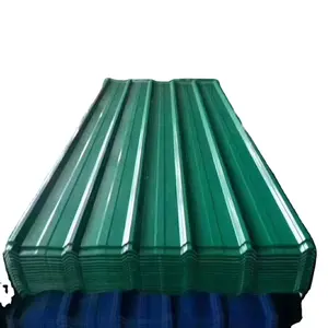 24 Gauge Corrugated Steel Roofing Sheet 0.18mm Thick Zinc Coated PPGI Steel Roofing Sheets