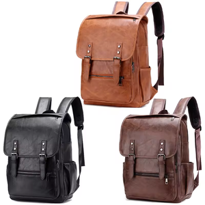 Super Septembre : <span class=keywords><strong>Sac</strong></span> à Dos pour Ordinateur Portable en <span class=keywords><strong>Cuir</strong></span> PU Imperméable avec Port de Chargement USB, Grande Capacité, Haute Qualité, pour Hommes et Femmes - Product Image 2