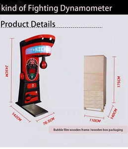 Máquina recreativa de boxeo para adultos con prueba de fuerza de golpe y patada, operada con monedas, ideal como regalo deportivo. - Product Image 5