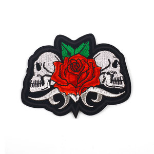 Tùy Chỉnh Nhiệt Báo Chí Con Dấu Chết Đầu Skull Thêu Quần Áo Vá Set - Product Image 3