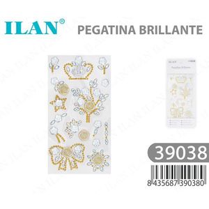 Autocollants en strass ILAN, couronne de nœuds, arbre blanc 39038 - Product Image 3