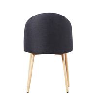 Chaise de salle à manger rembourrée moderne 2026 avec dossier incurvé et pieds en métal doré pour la maison, les restaurants et les hôtels