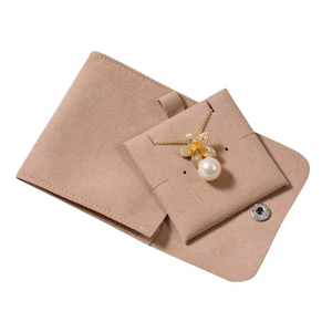 Pochette d'emballage de bijoux en microfibre de luxe en gros, pochettes à bijoux personnalisées imprimées avec logo sur mesure - Product Image 1
