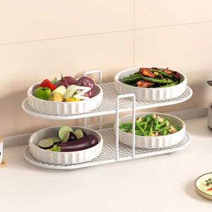 Étagère à vaisselle multi-niveaux pour cuisine, étagère de préparation alimentaire portable multifonctionnelle pour comptoir, étagère de rangement pour ingrédients de hot pot - Product Image 3