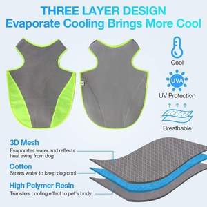 Gilet d'été personnalisé en polyester pour animaux de compagnie – Adorable chemise sans manches pour chien avec fonction rafraîchissante, lavable, prévention des coups de chaleur <span class=keywords><strong>HW</strong></span> - Product Image 3