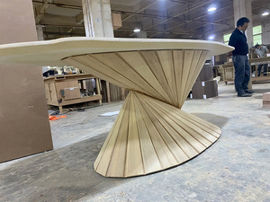 Cao Cấp Bằng Đá Cẩm Thạch Bắc Âu Dài Bàn Ăn Sang Trọng Hiện Đại Gỗ Thép Chân Với Bức Tranh - Product Image 5