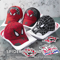 Casquette de baseball décontractée pour enfants Spiderman, en maille, 6 panneaux, avec logo sur le devant, en polyester/coton, protection solaire, pour l'été