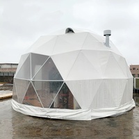 Grande tente dôme mobile à structure en acier et toit en PVC pour glamping, hôtels, jardins, complexes hôteliers, salons professionnels, événements, camping et hébergement
