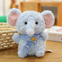 Collection de peluches animaux mignons format poche avec mini-poupée à écharpe florale pour breloque de sac d'école et décoration de bureau pour enfants