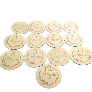 13 pezzi parola mensile taglio laser unilaterale pietra miliare del neonato per scattare foto del bambino - Product Image 6
