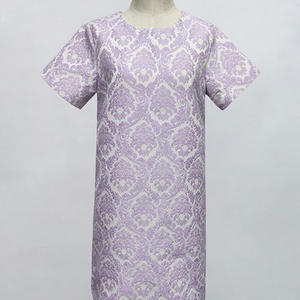 Vestidos Casuales de Mujer al por Mayor, Personalizados, OEM, ODM, de Alta Calidad, Color Sólido, con Relieve, Diseño Simple, Tela Jacquard - Product Image 3