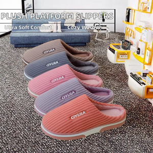 Sandalias de Plataforma para el Hogar, Diseño Minimalista, Afelpadas, Suaves y Cálidas para Verano e Invierno, con Forro de PVC y EVA, para Logotipo Personalizado - Product Image 2