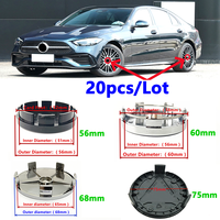 Enjoliveurs de moyeu de roue de voiture 56mm 60mm 68mm 75mm pour Mercedes Benz W204 W205 W212 W213 W206 W164 W117 W176 Accessoires automobiles