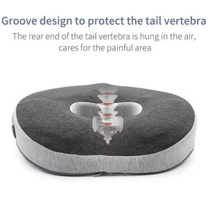 Asiento de Espuma Viscoelástica para Sillas de Oficina y Gaming, Respaldo para Estar Sentado por Largos Periodos, Soporte Lumbar, Cojín para Hemorroides para Mujeres Embarazadas - Product Image 3