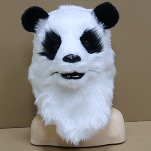 Masque en peluche en forme de tête de panda, taille unique, pour Halloween, cosplay, fête, accessoire de costume - Product Image 1