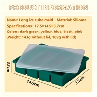 Bacs à glace empilables en silicone sans BPA, super cubes à démoulage facile, contenants de stockage alimentaire avec couvercles pour la préparation des repas