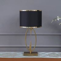 Lampe de table en fer de luxe avec abat-jour en tissu, sans fil, simple, moderne, décorative, E26, flexible, éclairage de salon AC