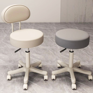 Height Adjustable <b>Rolling</b> Spa Stool with Wheels, Swivel Barber Nail Tech Stool for Beauty Salon Tattoo Home Office Use - Product Image 3