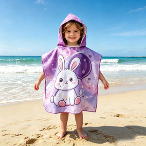 Serviette <span class=keywords><strong>de</strong></span> bain à capuche pour enfants, personnalisée, douce, absorbante, imprimée, pour la <span class=keywords><strong>plage</strong></span>, le surf et la natation, en tissu éponge - Product Image 5