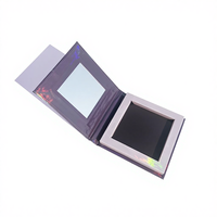 Palette de fards à paupières en papier magnétique personnalisée à un seul compartiment, emballage vide, rechargeable, palette de rouge à lèvres et de blush DIY avec miroir