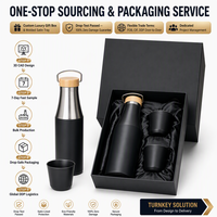 Ensemble de thermos à café 550 ml 100 % manuel avec tasses, service tout-en-un, boîte cadeau, direct usine